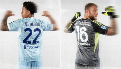 尤文官方：麦肯尼新赛季改穿22号，迪格雷戈里奥改穿16号